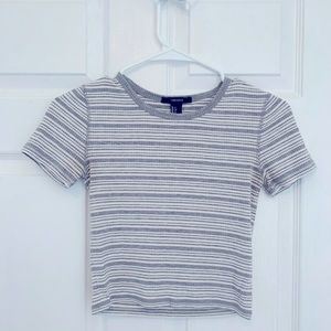 Small grey and white crop top